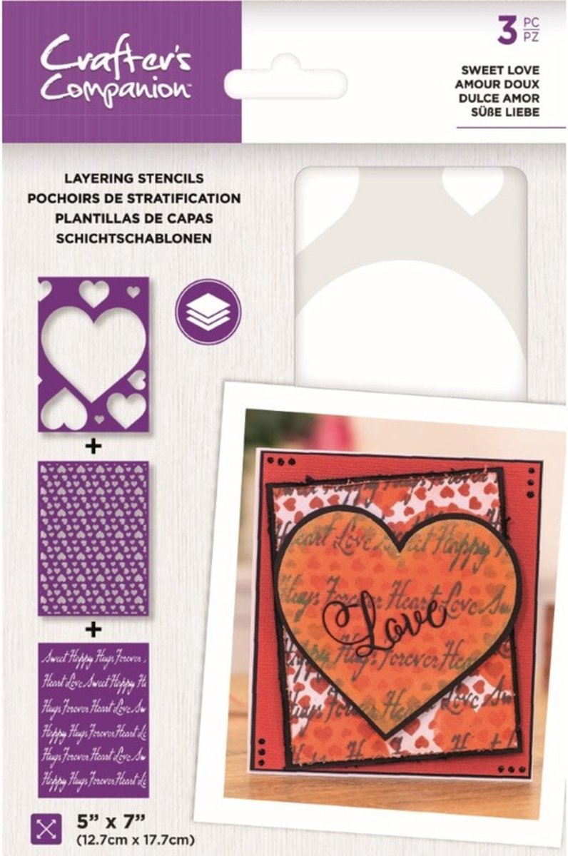 Sweet Love Layering Kaleidoscope Stencils (CC-STEN-SLO)